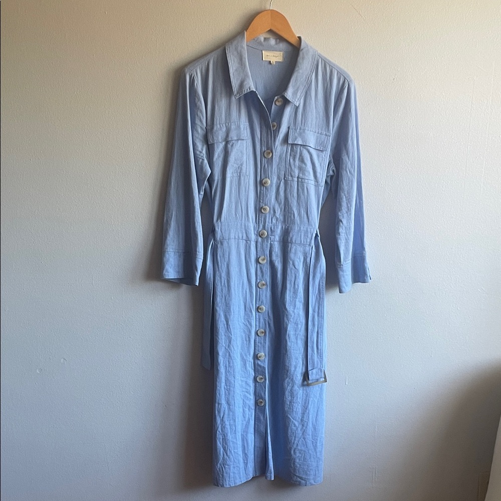 MELLODAY Light Blue Long Sleeve Dress never worn